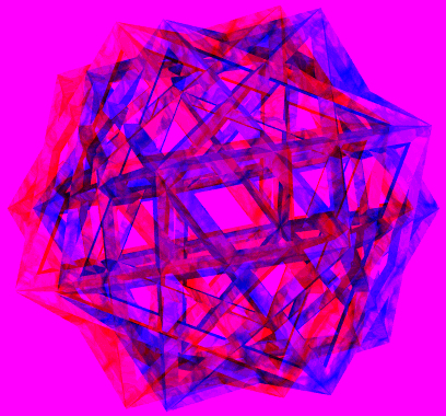 [Stereoscopic Compound of 5 Cubes]